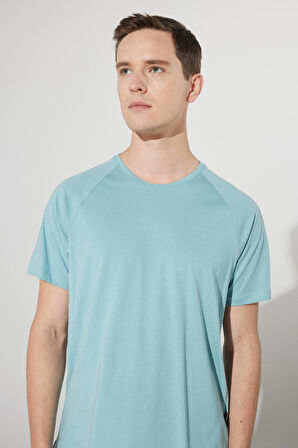 Long Fit Bisiklet Yaka Pamuklu Kısa Kollu Tişört