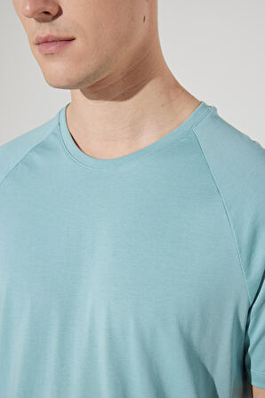 Long Fit Bisiklet Yaka Pamuklu Kısa Kollu Tişört