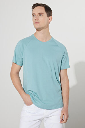 Long Fit Bisiklet Yaka Pamuklu Kısa Kollu Tişört