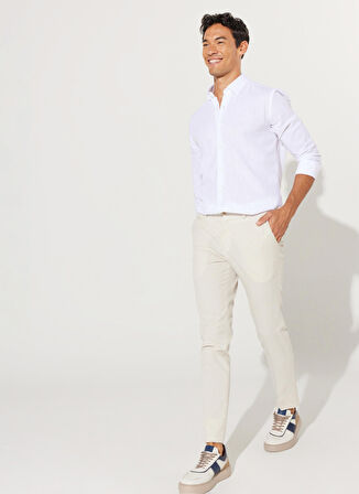 Altınyıldız Classics Normal Bel Dar Paça Slim Fit Bej Erkek Pantolon 4A0123200058