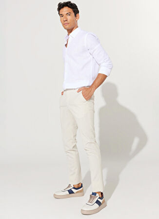 Altınyıldız Classics Normal Bel Dar Paça Slim Fit Bej Erkek Pantolon 4A0123200058