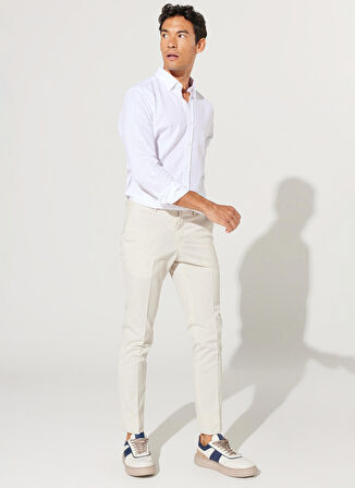 Altınyıldız Classics Normal Bel Dar Paça Slim Fit Bej Erkek Pantolon 4A0123200058