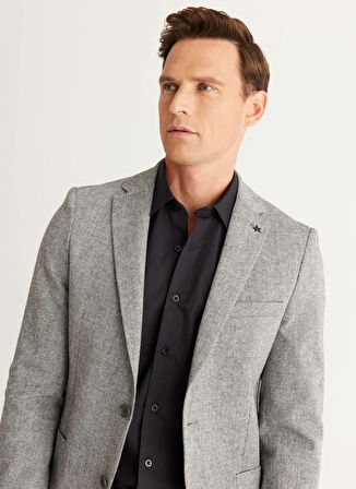 Altınyıldız Classics Slim Fit Gri Erkek Ceket 4A0424100030