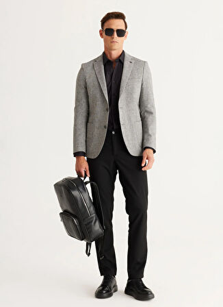 Altınyıldız Classics Slim Fit Gri Erkek Ceket 4A0424100030