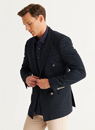 Altınyıldız Classics Slim Fit Lacivert Erkek Ceket 4A0424100046