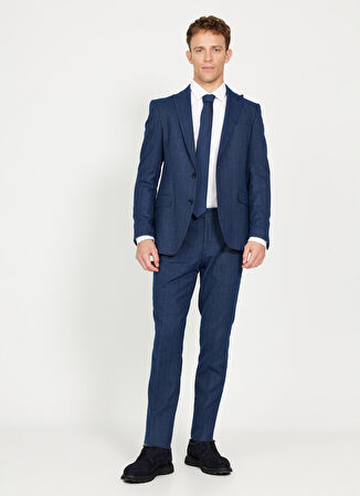 Normal Bel Extra Slim Lacivert Erkek Takım Elbise 4A3024100018