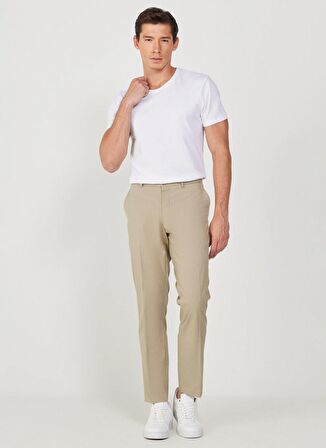 Altınyıldız Classics Normal Bel Dar Paça Slim Fit Bej Erkek Pantolon 4A0123200097