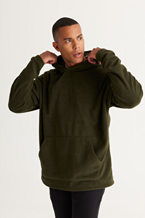 Oversize Bol Kesim Kapüşonlu Kanguru Cepli Sweatshirt Polar