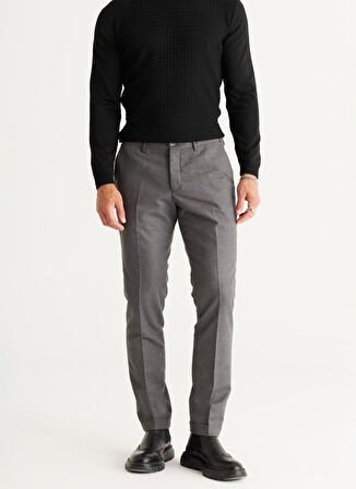 Altınyıldız Classics Normal Bel Dar Paça Slim Fit Gri Erkek Pantolon 4A0124100028