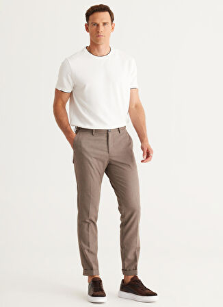 Altınyıldız Classics Normal Bel Dar Paça Slim Fit Vizon Erkek Pantolon 4A0124100028