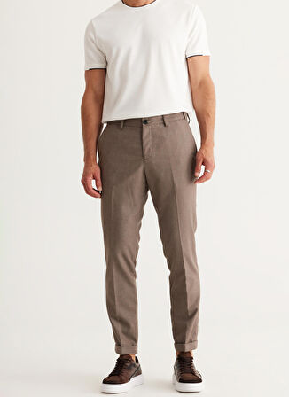 Altınyıldız Classics Normal Bel Dar Paça Slim Fit Vizon Erkek Pantolon 4A0124100028