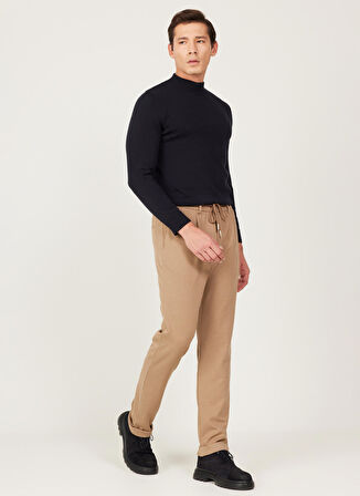 Normal Bel Dar Paça Slim Fit Vizon Erkek Pantolon 4C0124100015