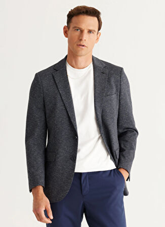 Altınyıldız Classics Regular Fit Lacivert - Beyaz Erkek Ceket 4A0424100047