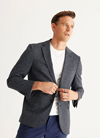 Altınyıldız Classics Regular Fit Lacivert - Beyaz Erkek Ceket 4A0424100047