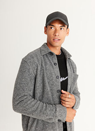 Altınyıldız Classics Oversize Klasik Yaka Gri Erkek Gömlek 4A2024100070