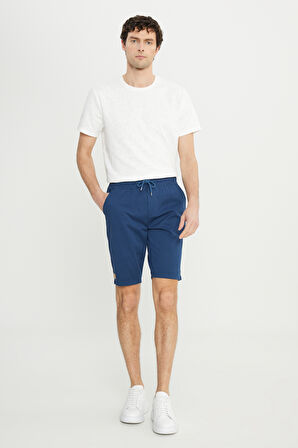 Slim Fit Dar Kesim Pamuklu Yan Cepli Şort