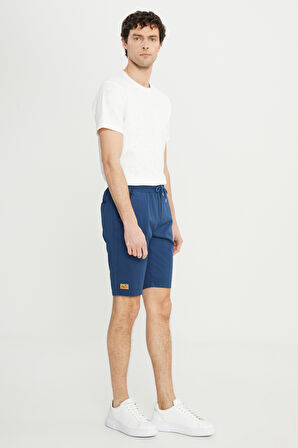 Slim Fit Dar Kesim Pamuklu Yan Cepli Şort