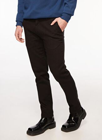 Altınyıldız Classics Normal Bel Dar Paça Slim Fit Siyah Erkek Pantolon 4A0124100064
