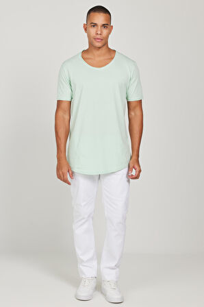 Standart Fit Normal Kesim Bisiklet Yaka %100 Pamuk Kısa Kollu Tişört