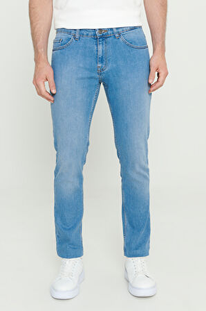 Slim Fit Dar Kesim 5 Cep Esnek Denim Jean Kot Pantolon