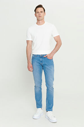 Slim Fit Dar Kesim 5 Cep Esnek Denim Jean Kot Pantolon
