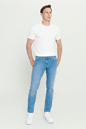 Slim Fit Dar Kesim 5 Cep Esnek Denim Jean Kot Pantolon