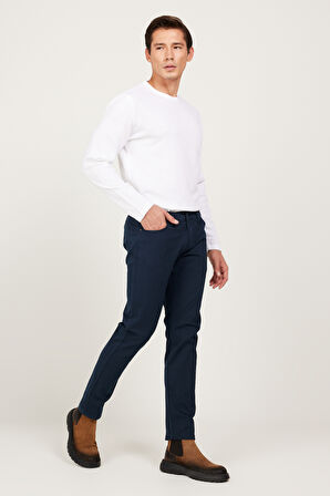 Slim Fit Dar Kesim 5 Cep Pamuklu Esnek Pantolon