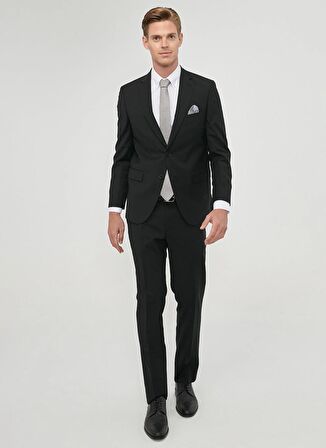 Normal Bel Regular Fit Siyah Erkek Takım Elbise 4A3010000007