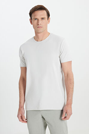 360 Derece Her Yöne Esneyen Slim Fit Bisiklet Yaka Tişört