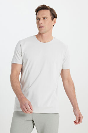 360 Derece Her Yöne Esneyen Slim Fit Bisiklet Yaka Tişört