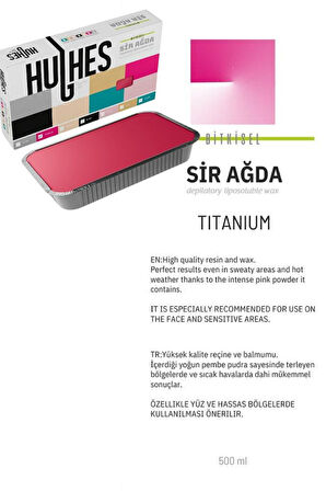 Hughes Profesyonel Kalıp Ağda 500 Ml Titanium Titanyum
