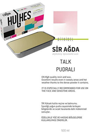 Hughes Profesyonel Kalıp Ağda 500 Ml Talk Pudralı