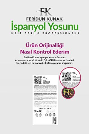 Feridun Kunak Ispanyol Yosunu - Saç Bakım Serumu