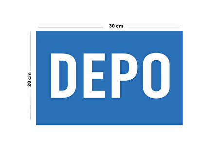 Metal Depo 20cm x 30cm A4 Büyüklüğünde Uyarı Levhası Yönlendirme Tabelası