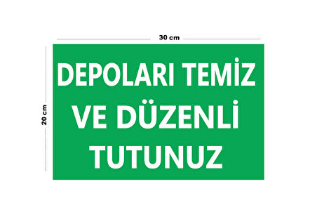 Metal Dolapları Temiz Ve Düzenli Tutunuz 20cm x 30cm A4 Büyüklüğünde Uyarı Levhası Yönlendirme