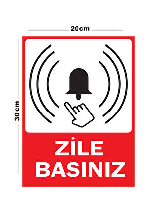 Metal Zile Basınız 20cm x 30cm A4 Büyüklüğünde Uyarı Levhası Yönlendirme Tabelası