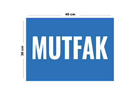 Metal Mutfak 30 cm x 40 cm A3 Büyüklüğünde Uyarı Levhası Yönlendirme Tabelası