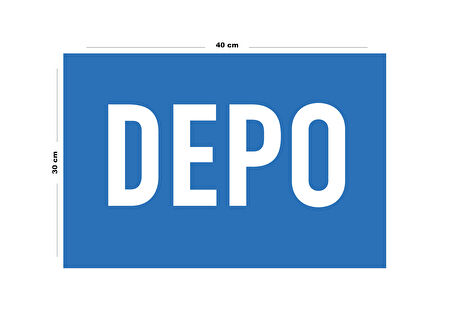 Metal Depo 30 cm x 40 cm A3 Büyüklüğünde Uyarı Levhası Yönlendirme Tabelası