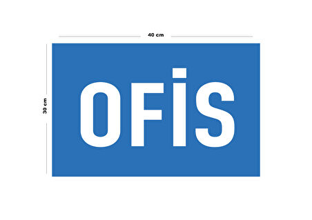 Metal Ofis 30 cm x 40 cm A3 Büyüklüğünde Uyarı Levhası Yönlendirme Tabelası