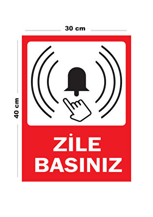 Metal Zile Basınız 30cm x 40cm A3 Büyüklüğünde Uyarı Levhası Yönlendirme Tabelası