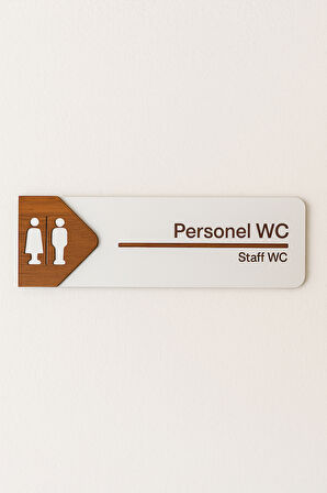 Personel WC Ofis Oda Kapı İsimliği Yönlendirme Tabelası Levhası Kişiselleştirilebilir