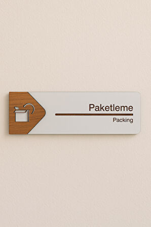 Paketleme Ofis Oda Kapı İsimliği Yönlendirme Tabelası Levhası Kişiselleştirilebilir