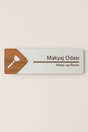 Makyaj Odası Ofis Oda Kapı İsimliği Yönlendirme Tabelası Levhası Kişiselleştirilebilir
