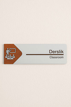 Derslik Ofis Oda Kapı İsimliği Yönlendirme Tabelası Levhası Kişiselleştirilebilir