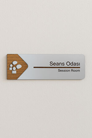Seans Odası Ofis Oda Kapı İsimliği Yönlendirme Tabelası Levhası Kişiselleştirilebilir