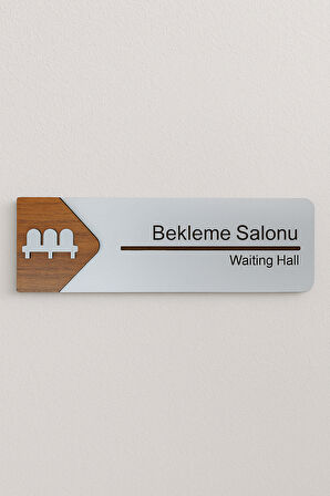 Bekleme Salonu Ofis Oda Kapı İsimliği Yönlendirme Tabelası Levhası Kişiselleştirilebilir