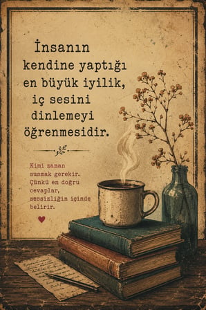 Retro Edebi Sözlü MDF Duvar Tablosu Vintage Dekoratif Motivasyon Yazılı Tablo 1