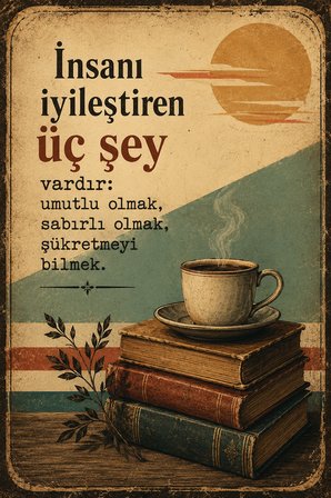 Retro Edebi Sözlü MDF Duvar Tablosu Dekoratif Motivasyon ve Kitap Temalı Pano 8