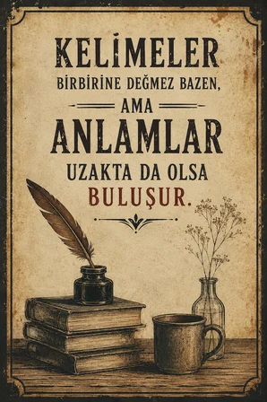 Retro Edebi Söz Ahşap MDF Tablo Vintage Dekoratif Duvar Panosu Kitap Temalı 25