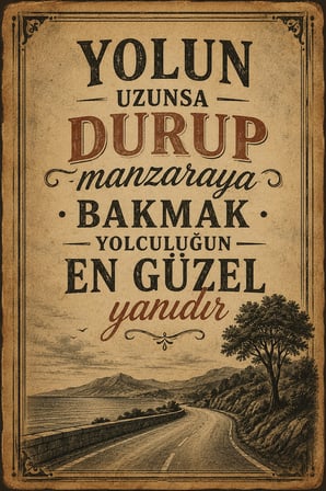 Retro Edebi Söz MDF Duvar Tablosu Vintage Dekoratif Motivasyon Duvar Panosu 37
